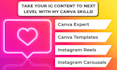 design canva instagram templates, carousel, reels and posts