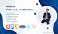 develop a responsive website using HTML, CSS, and react js