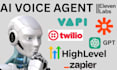vapi ai voice agent sythflow twilio elevenlabs ghl voice agent openai sip trunk