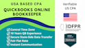 fix or maintain your quickbooks online as a US based CPA