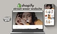 design streetwear shopify website clothing website for your clothing brand store