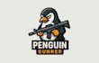create amazing penguin gunner logo with free source file