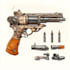 draw a 3d weapon illustration for gaming