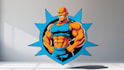 do gym academy mascot logo design