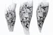 create sleeve tattoo design in geometric style