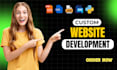 do website development as full stack web developer, front end, backend developer