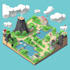 draw a unique vector or isometric map