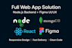 develop full stack web application with nodejs and UI UX design