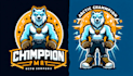 make eye catching arctic champion mascot logo design without any copyright