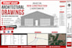 city permit architect blueprints, 2d floor plan, house, adu, garage, deck, patio