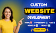 do website development as front end web developer, full stack developer
