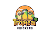 design unique parrot tropical chicken logo