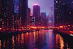 do cyberpunk futuristic city art