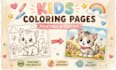 create cute and simple coloring printable book for kids