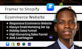 design luxurious framer to shopify ecommerce website, framer to shopify website
