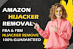 remove amazon hijacker, report counterfeit listing, unauthorized seller