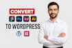 convert figma to wordpress or figma to elementor website