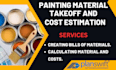 do paint material takeoff