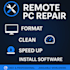 remotely repair, format or speed up your windows PC