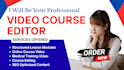 do online course video, medical training video,  course editing