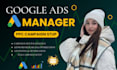 google ads manager PPC campaign setup search SEM marketing shopping ads