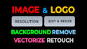 resize image, recreate, vectorize,remove background, crop