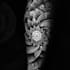 create sleeve tattoo design in geometric style