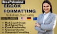 do book, ebook proofreading ebook editing book typesetting and book formatting