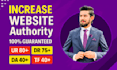 increase domain rating ahrefs DR, moz da, URL rating fast domain authority da