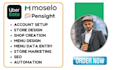 do uber eats restaurant menu data entry, pensight store marketing, moselo shop