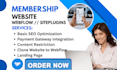 create a wordpress membership shopify subscription app website design plugin crm
