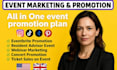 promote your eventbrite, conference, webinar, event show to increase attendees