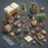 create amazing 2d game art props, icons, items, objects