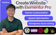 create wordpress website using elementor pro