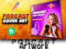 do a unique podcast cover art and podcast logo design