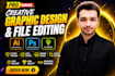 do photoshop editing, adobe illustrator and manual vector tracing