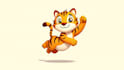 do awesome tiger jumps mascot lgoo design