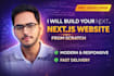 design and develop a modern nextjs website from scratch