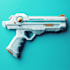 make a 3d weapon illustration for gaming