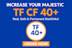 increase majestic tf cf 35 in 15 days