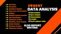 do statistical and medical research analysis, report by spss ,r , python, excel