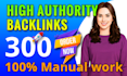 300 high authority profiles link SEO link building