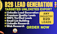 provide a high quality USA b2b lead generation and email list building