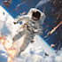 create high quality space art and futuristic space scenes