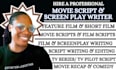 write your movie script, screenplay, TV series, film script