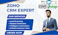 setup zoho CRM lead management email integration dashboard analytics contact mgt