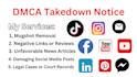 do remove link takedown mugshots bbb google fb tiktok ig youtube under dmca page