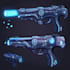 make a 3d weapon illustration for gaming