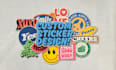 design minimal custom stickers