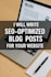 write SEO optimized blog posts for your website